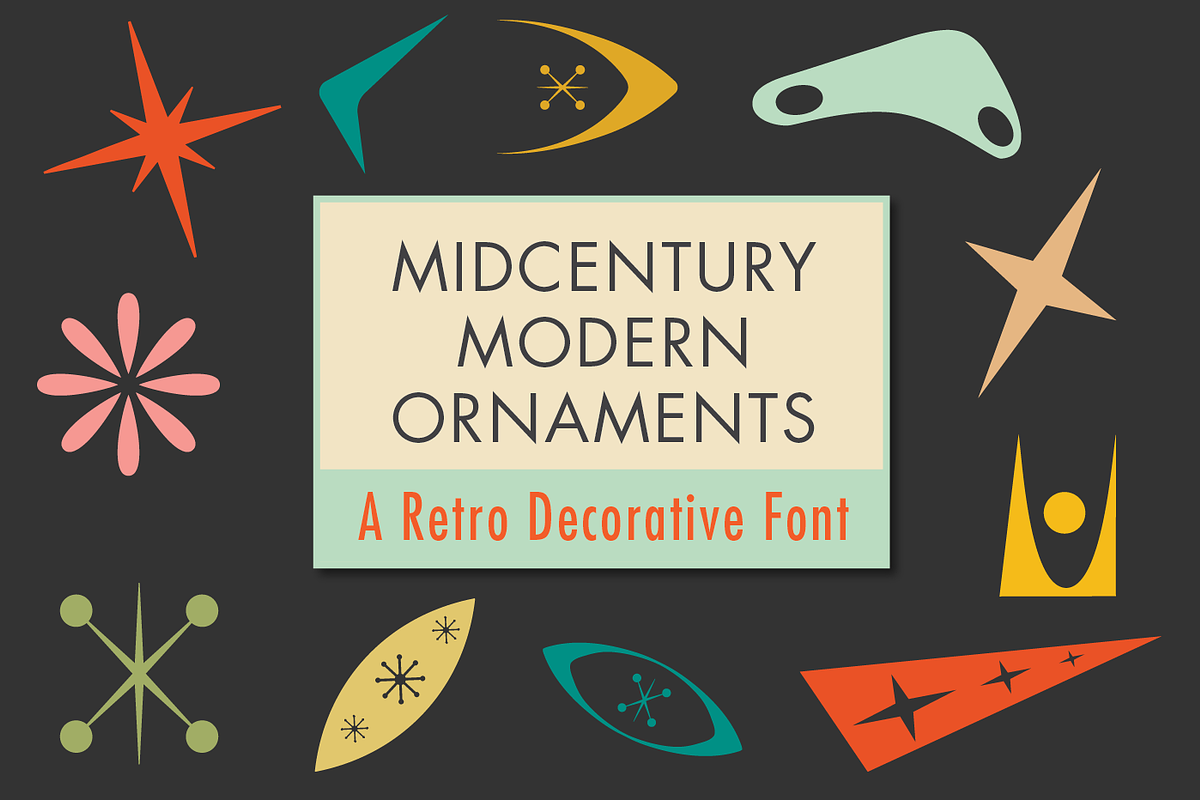 Mid-Century Modern Ornaments Font in Symbol Fonts - product preview 8