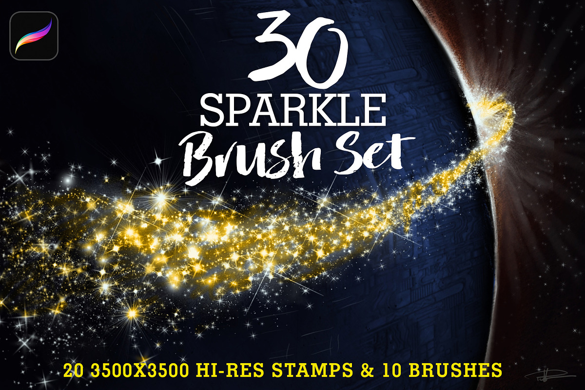 30 Sparkle Brush Set in Photoshop Brushes - product preview 8