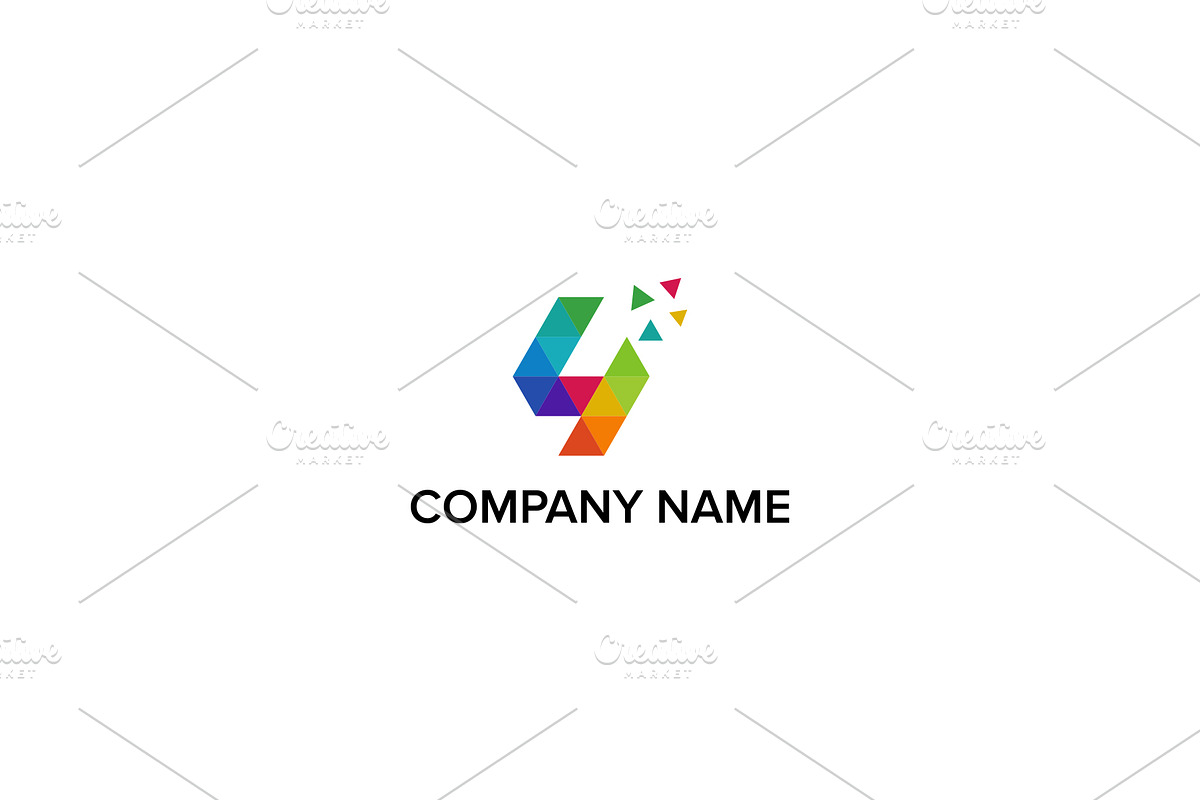Number 4 logo design in Logo Templates - product preview 8
