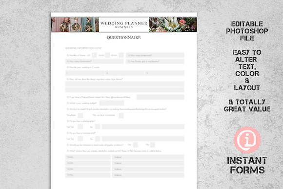 Wedding Planner Forms in Stationery Templates - product preview 2