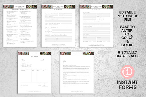 Wedding Planner Forms in Stationery Templates - product preview 1