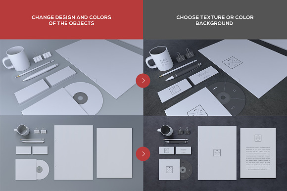 Blank Stationery / Branding Mock-Up in Branding Mockups - product preview 2