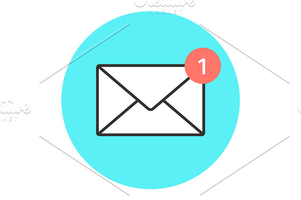 Icon of new email envelope