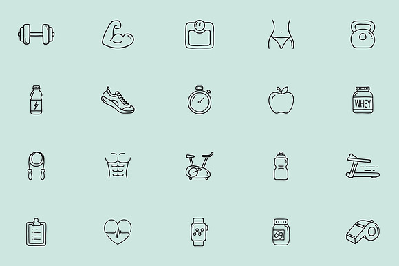 Gym Instagram Icons Health & Fitness in Instagram Templates - product preview 1