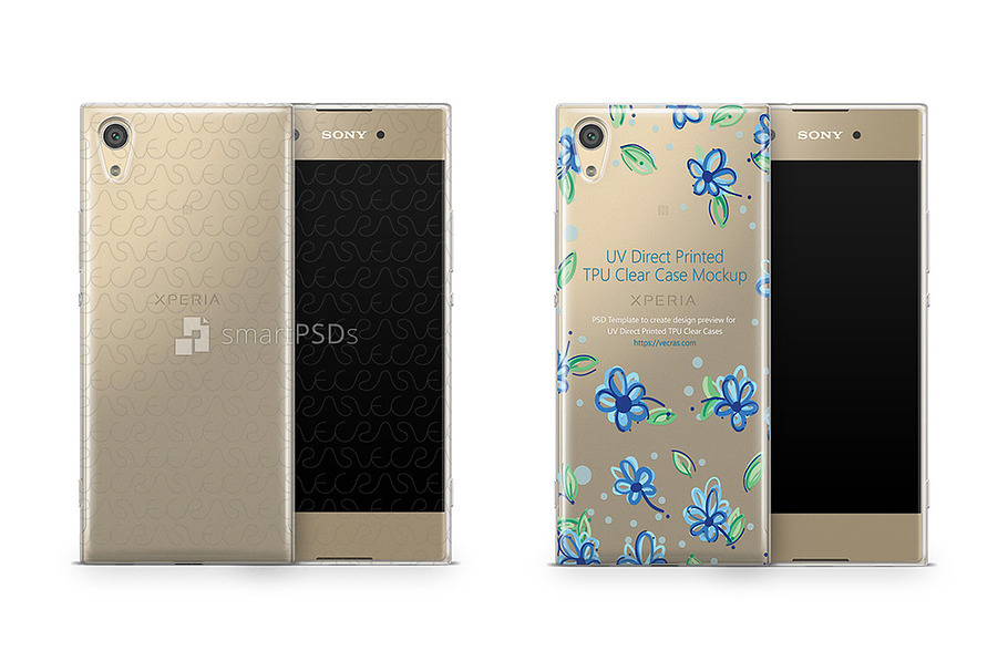 Sony Xperia XA1 UV TPU Clear Case  in Product Mockups - product preview 8