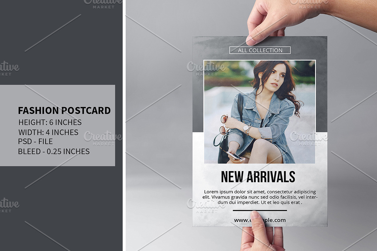 Fashion Postcard Flyer V813 in Postcard Templates - product preview 8