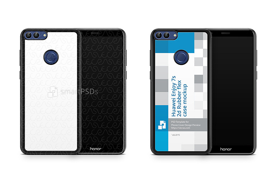 Huawei Enjoy 7s(P Smart) 2d Rubber in Product Mockups - product preview 8