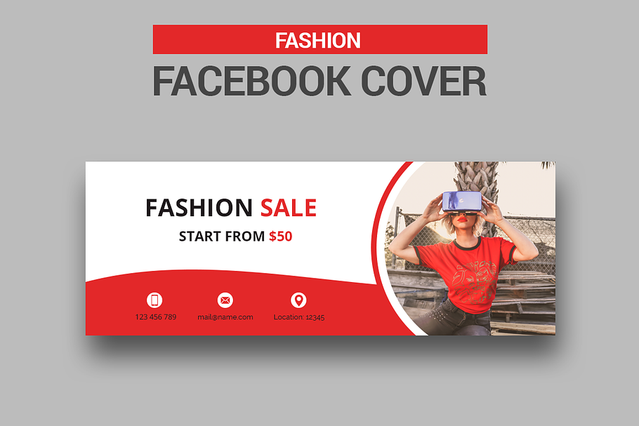 Fashion Facebook Cover in Facebook Templates - product preview 8