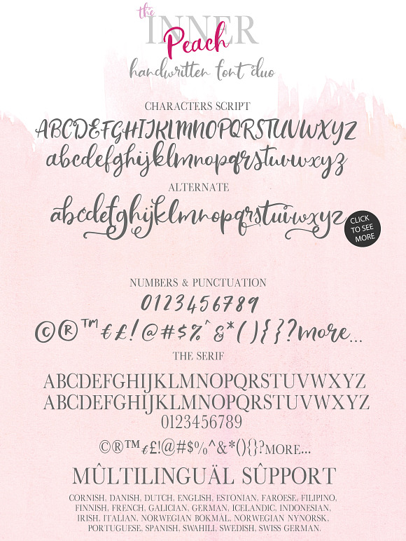 The Inner Peach | Font Duo in Script Fonts - product preview 9