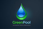 Ecology Logo Template with Drop Sign