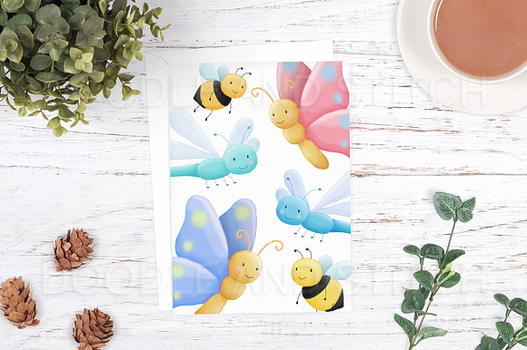 Watercolor Bugs Illustrations in Illustrations - product preview 2