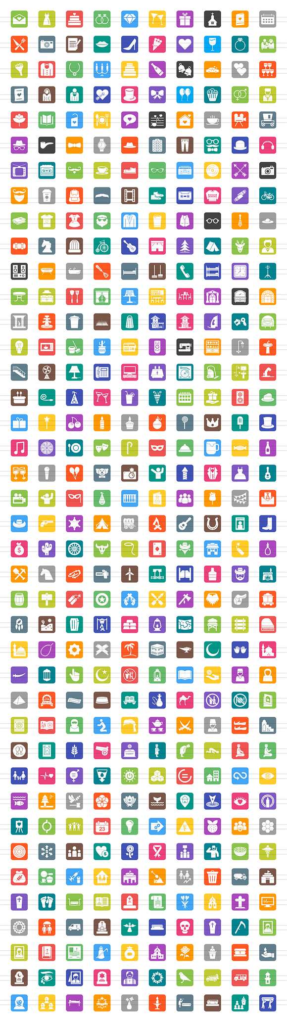 400 Lifestyle Filled Icons in Graphics - product preview 1