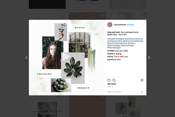 ANIMATED Artistic Social Media Pack in Social Media Templates - product preview 6