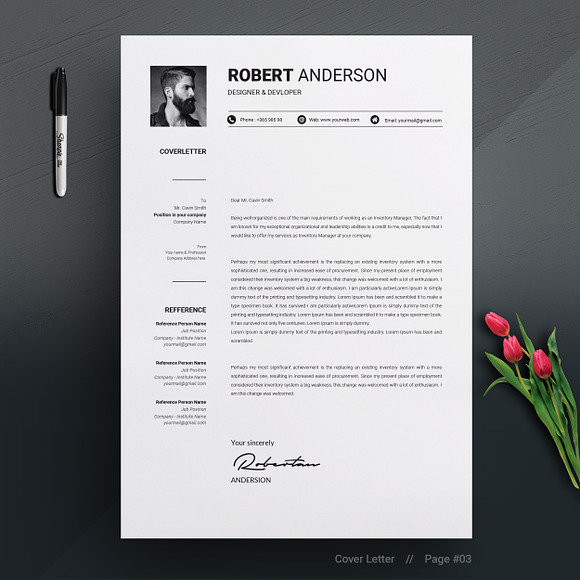 2 Pages Clean Resume Template in Resume Templates - product preview 2