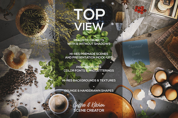 Coffee Scene Creator - Top View in Graphics - product preview 1