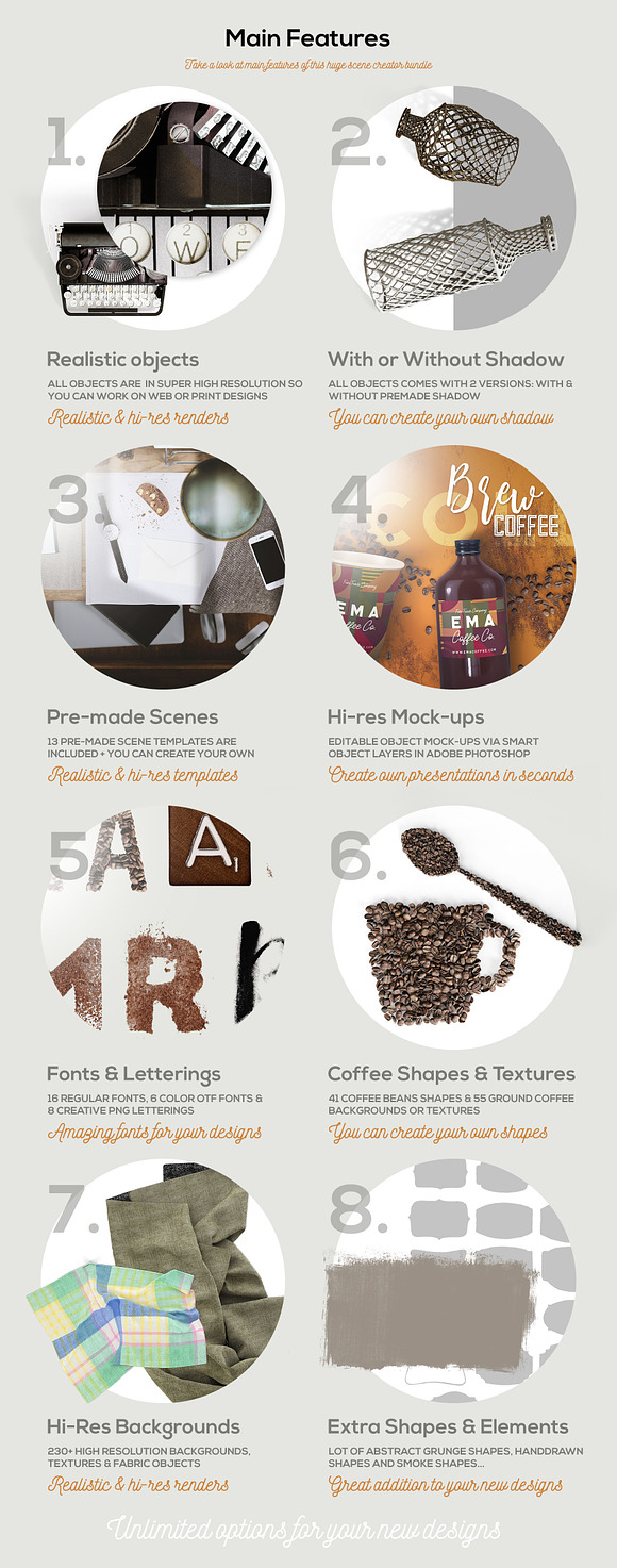 Coffee Scene Creator - Top View in Graphics - product preview 2
