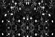 Dark Floral Collage Seamless Mosaic 
