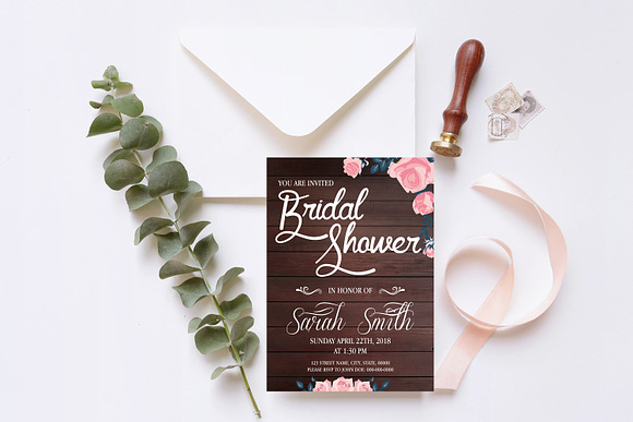 Rustic Wooden Wedding Template Suite in Wedding Templates - product preview 1