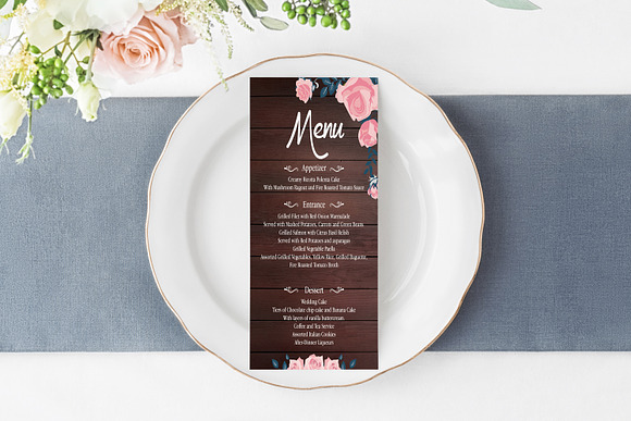 Rustic Wooden Wedding Template Suite in Wedding Templates - product preview 4