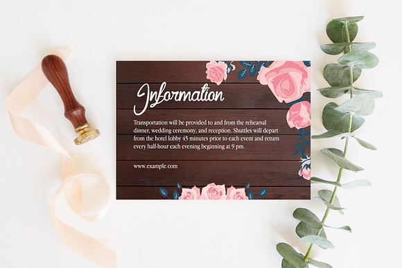 Rustic Wooden Wedding Template Suite in Wedding Templates - product preview 5