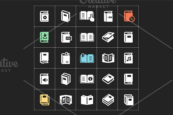 Book Filled Icon in Graphics - product preview 2