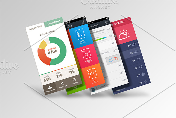 Mobile App Mock Ups in Mobile & Web Mockups - product preview 1