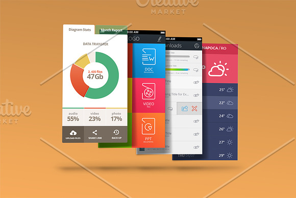 Mobile App Mock Ups in Mobile & Web Mockups - product preview 2