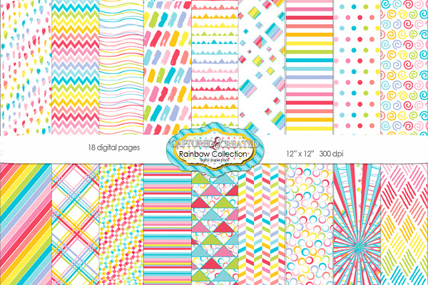 18 Rainbow Collection  Papers