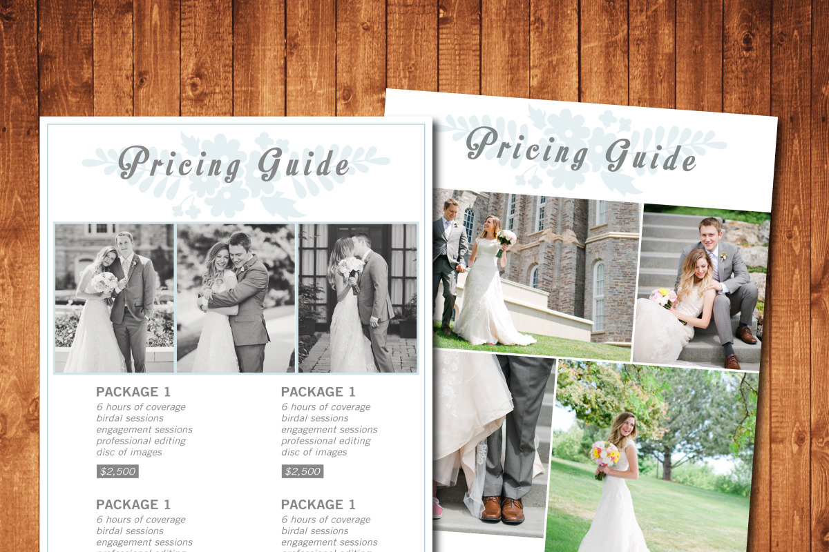 photography pricing template  in Brochure Templates - product preview 8