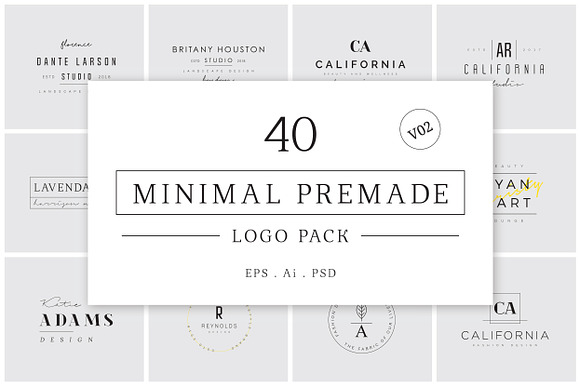 200 Minimal Premade Logo Bundle in Logo Templates - product preview 9