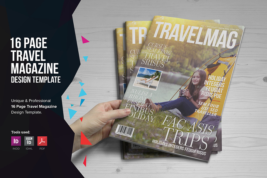 Travel Magazine Design in Magazine Templates - product preview 8