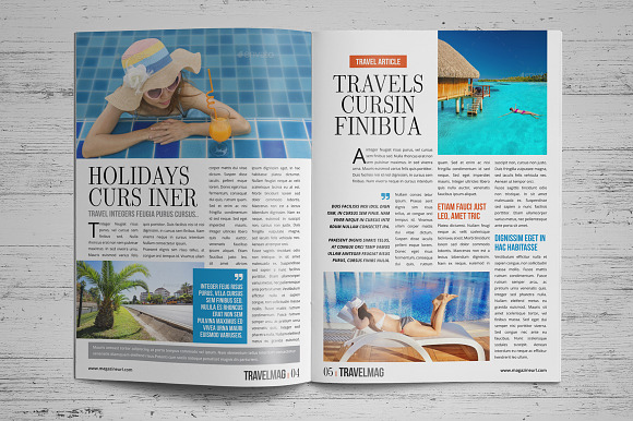 Travel Magazine Design in Magazine Templates - product preview 2