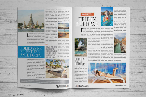 Travel Magazine Design in Magazine Templates - product preview 6