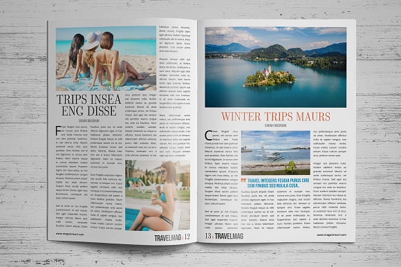 Travel Magazine Design in Magazine Templates - product preview 7