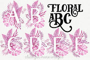Pink Floral ABC