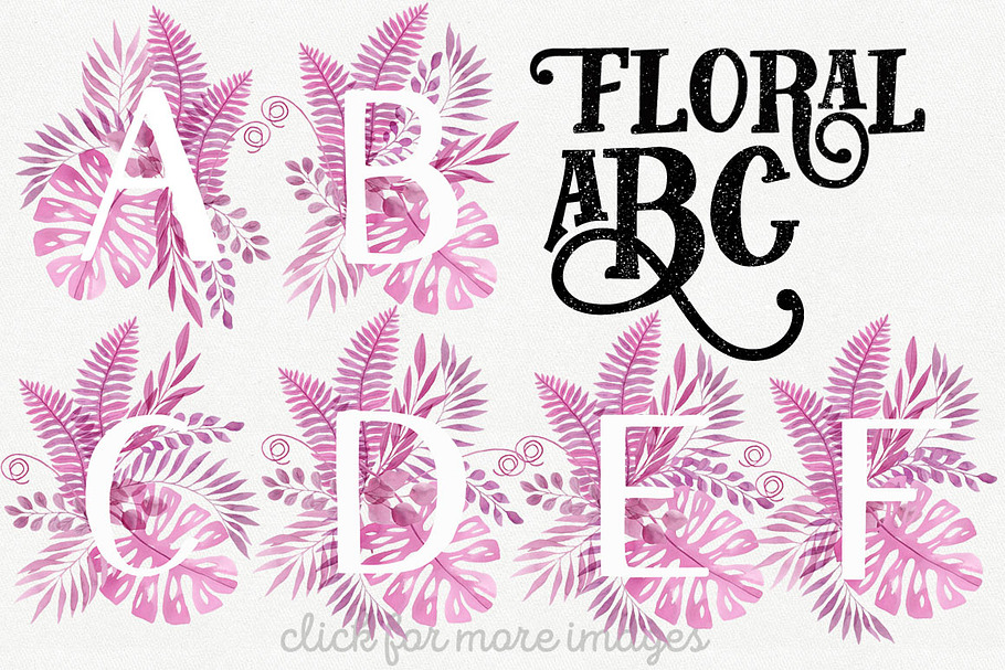 Pink Floral ABC in Illustrations - product preview 8