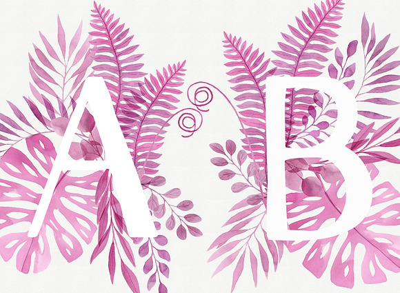 Pink Floral ABC in Illustrations - product preview 1