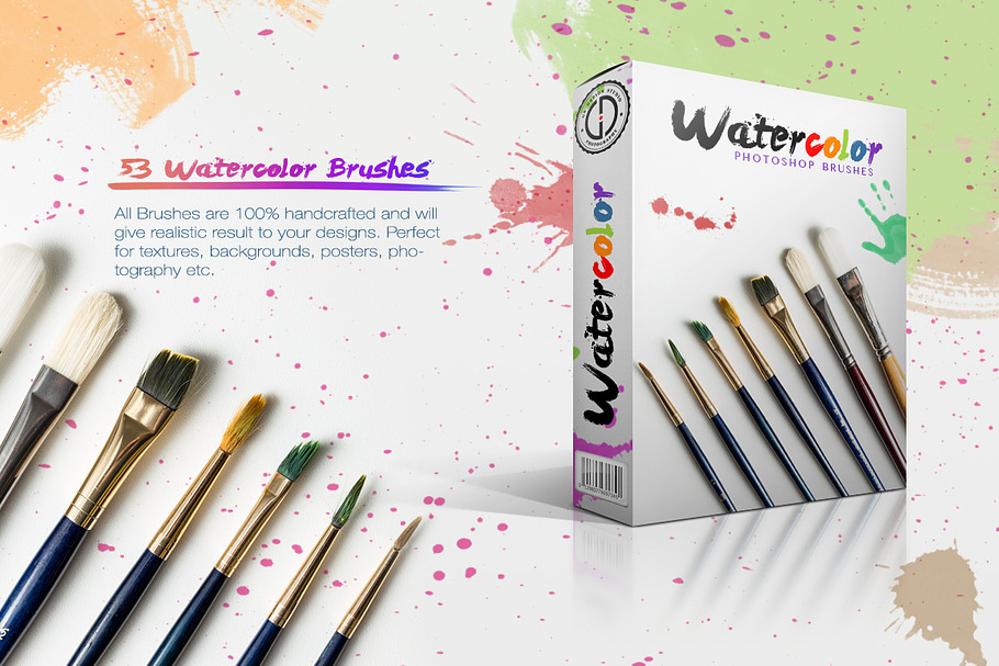 Watercolor Brushes in Photoshop Brushes - product preview 8