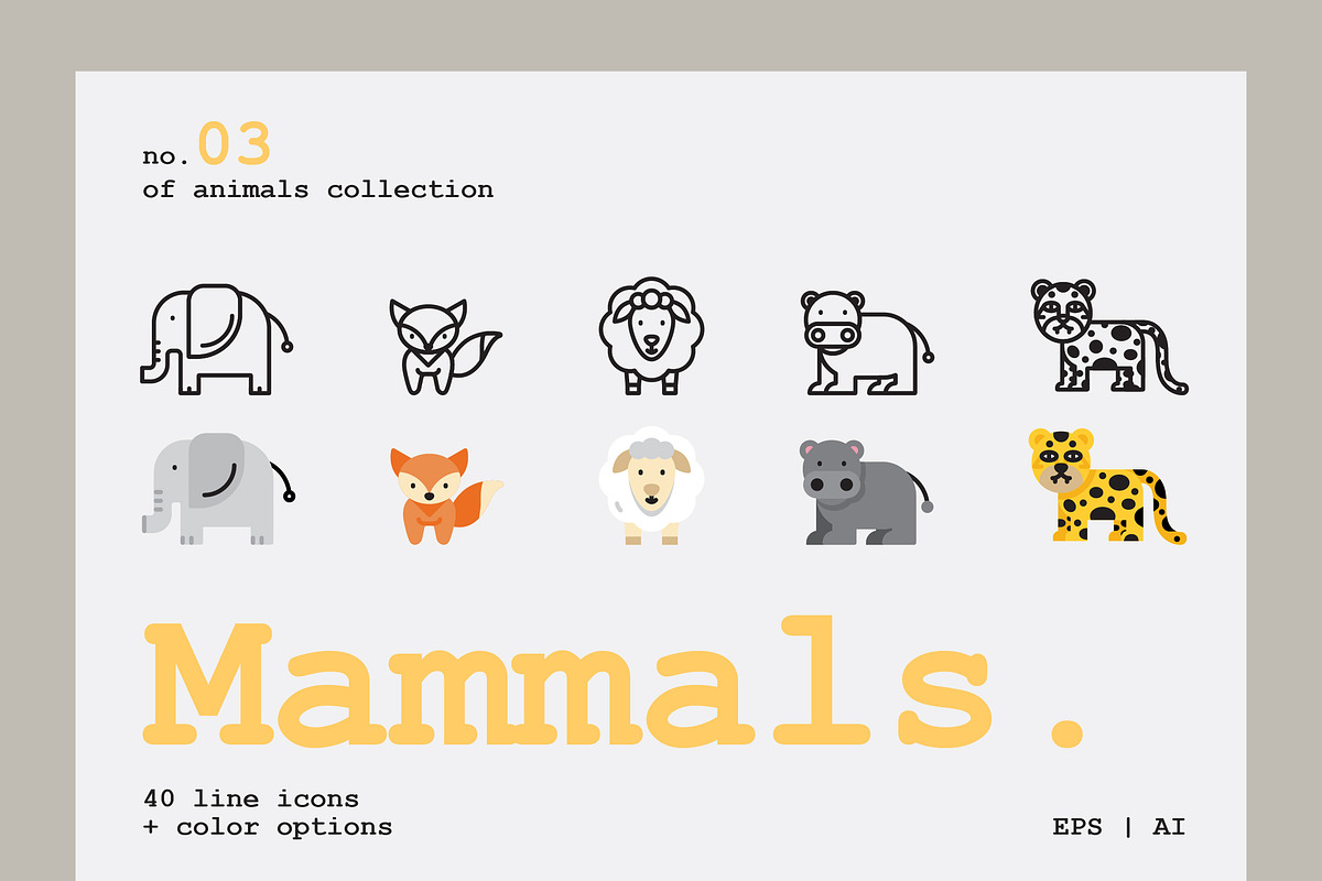 Mammals Icons in Book Icons - product preview 8