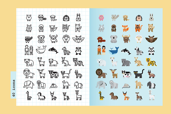 Mammals Icons in Book Icons - product preview 2