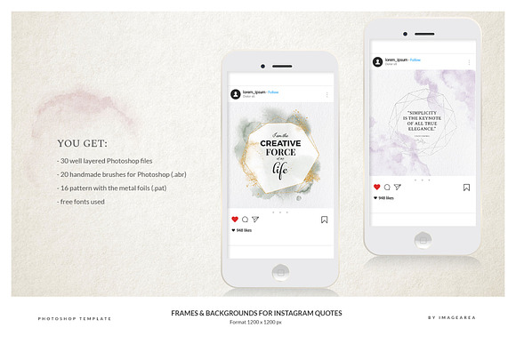 Frames & Background for Quotes in Instagram Templates - product preview 1