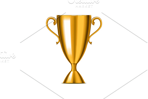 3d Winner Cup Set. Vector in Objects - product preview 1
