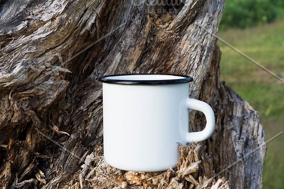 Campfire enamel mug mockup in Branding Mockups - product preview 2