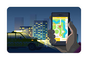 Online night taxi ordering phone app