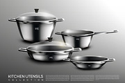 Realistic Kitchen Cookware Set