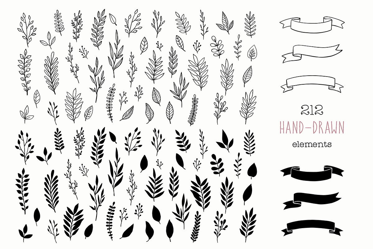 Hand Drawn Rustic Design Elements in Illustrations - product preview 8