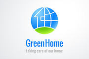 Green Home Nature Logo Template