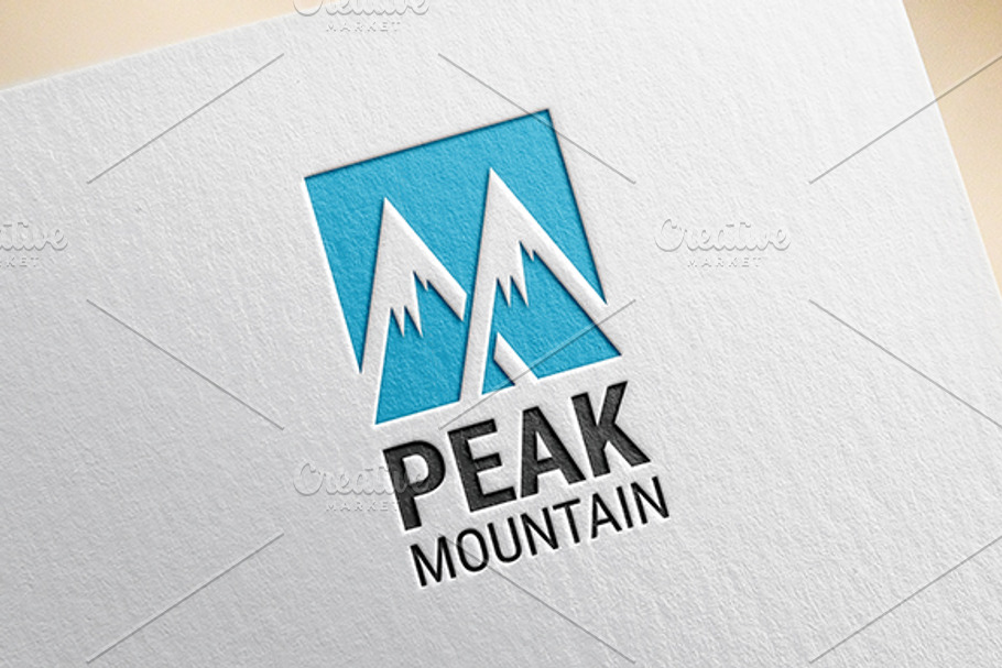 Peak Mountain Logo in Logo Templates - product preview 8