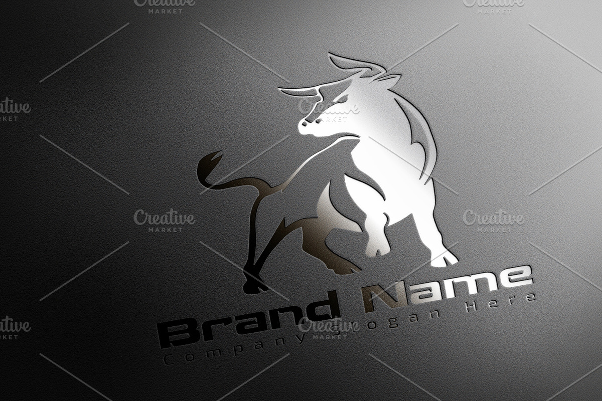 Modern Bull Logo - Mock-Up & Vector in Logo Templates - product preview 8