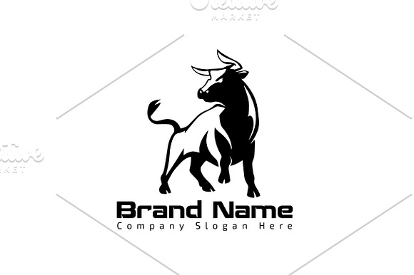 Modern Bull Logo - Mock-Up & Vector in Logo Templates - product preview 1